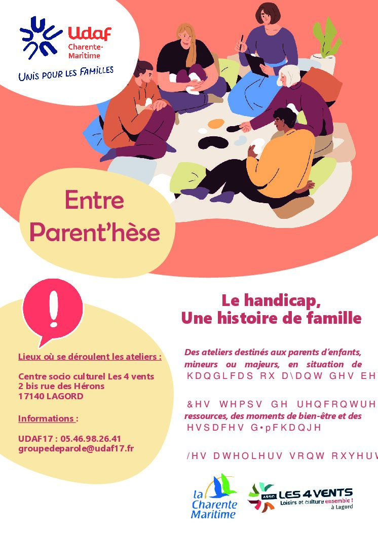Groupe de parole PARENTS AYANT DES ENFANTS EN SITUATION DE HANDICAP